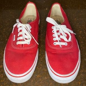 VANS Red Lace-up Shoes Mens 10.5 Womens 12